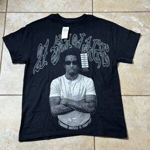 21 Savage Portrait Boyfriend Fit Juniors T-Shirt LARGE New
